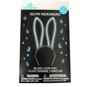 🐣$5🐣 Bunny Ears Glow Headband Blue Unisex WAY TO CELEBRATE Easter